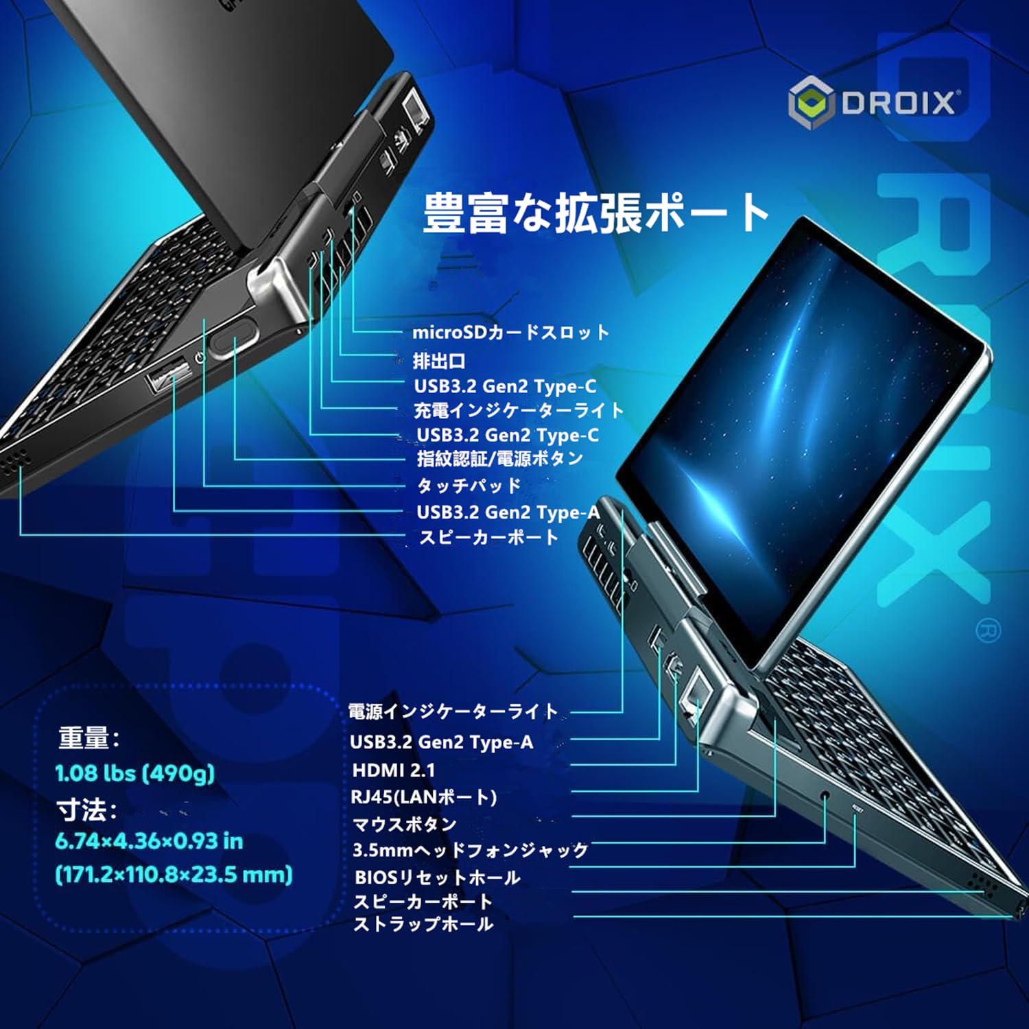 Amazon.co.jp: GPD MicroPC2 モバイルノート ゲーミングPC 2in1